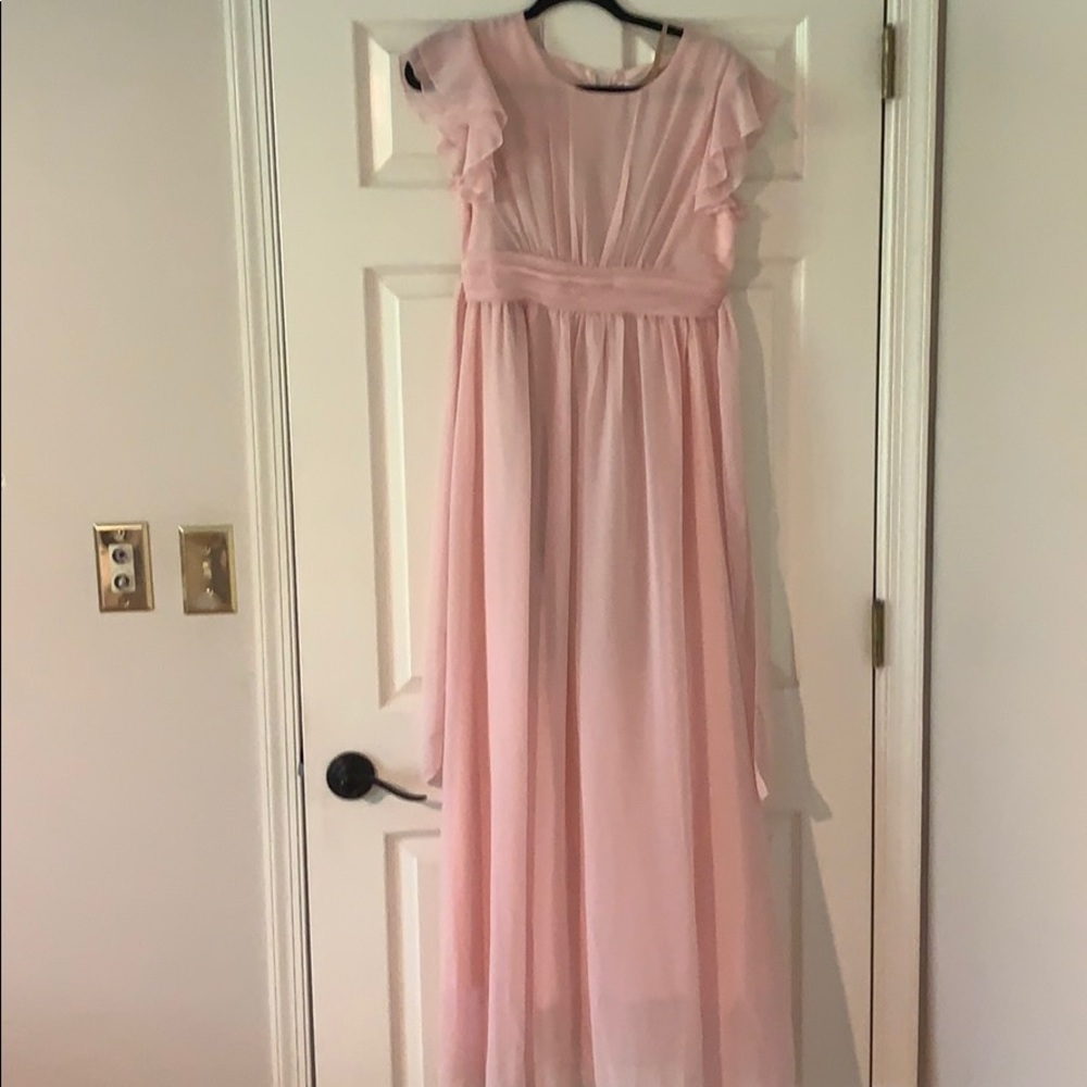 Blush pink bridesmaid dress